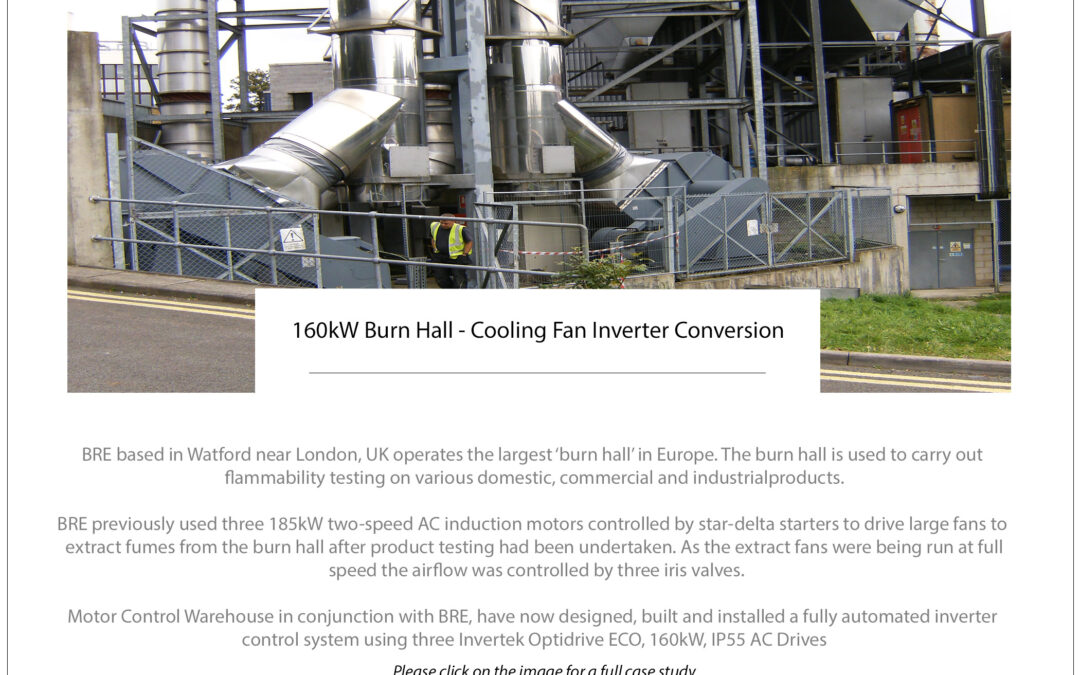 BRE Burn Hall 3 x 160kW Extraction Fan Control – Case Study