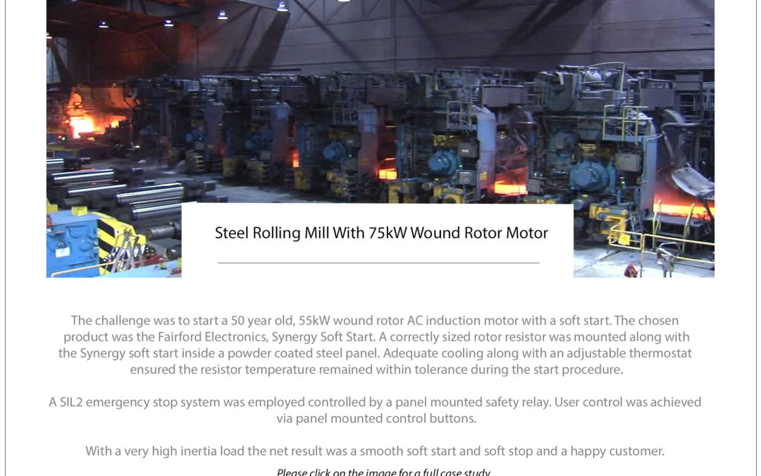 75kW Slip Ring Fed Wound Rotor Motor Control – For Steel Rolling Mill